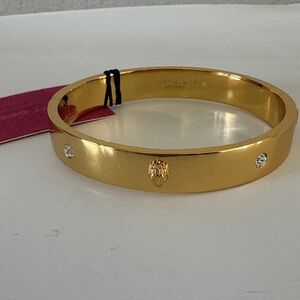 Kurt Geiger Gold Tone Hinged Bangle Bracelet NWT